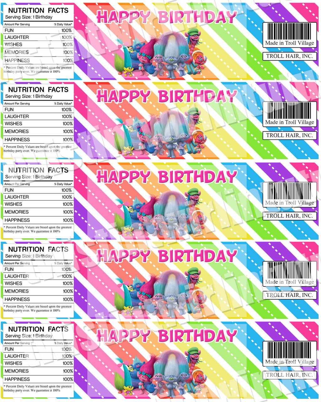 trolls birthday party printables twistin twirlin tutus