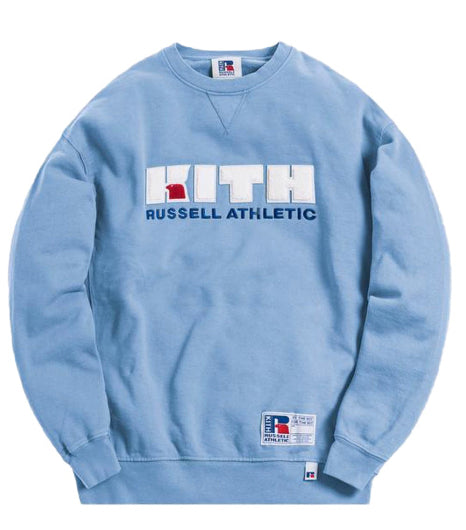 Kith x Russell Athletic x Varsity Logo x Crewneck x Blue Shadow x Large