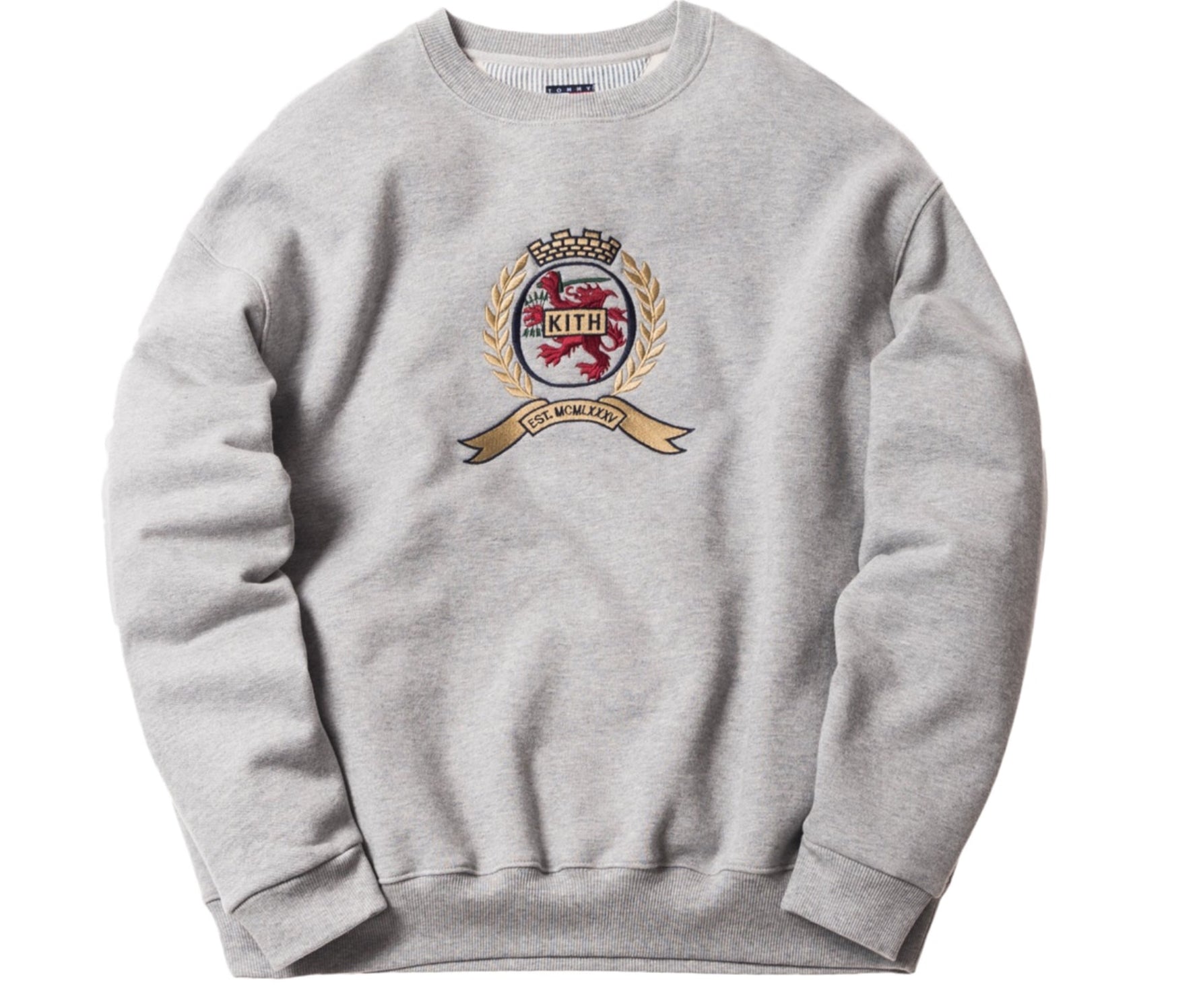 crest crew neck sweatshirt