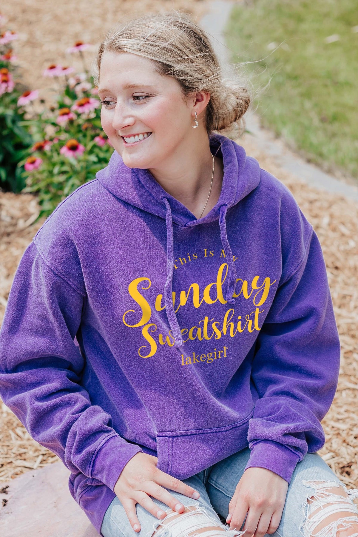 purple and gold sweatshirt