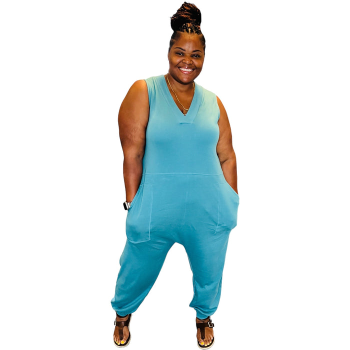 Tori Plus Size Wide Leg Jumpsuits - Fabulously Dressed Boutique