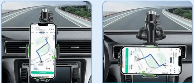 support telephone voiture deux positions