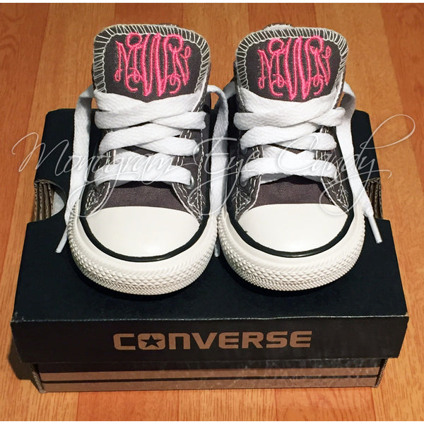 monogrammed baby converse