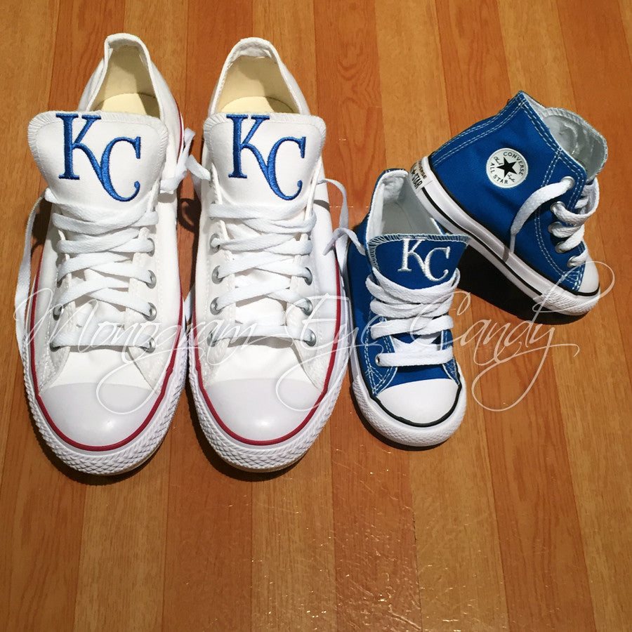 Customized Converse Sneakers- KC Royals (Toddler) – Monogram Eye Candy