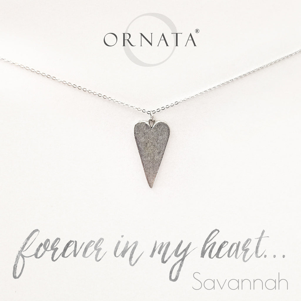 Forever in My Heart Personalized Heart Necklace – Ornata