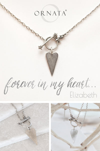 Forever in My Heart Personalized Toggle Heart Necklace – Ornata