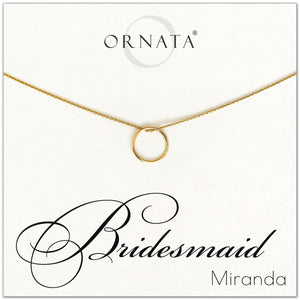 gold necklace bridesmaid