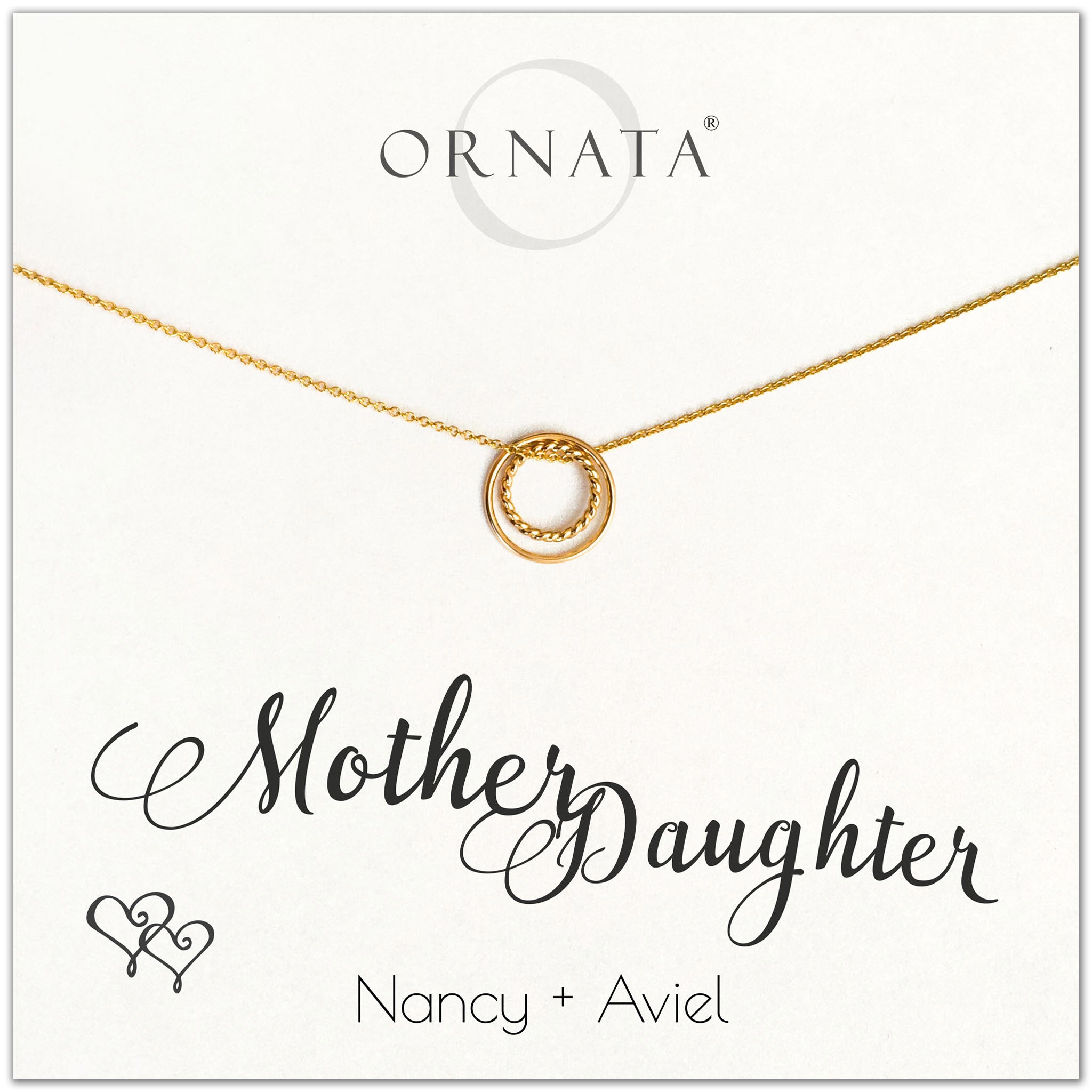 14k gold mother daughter jewelry