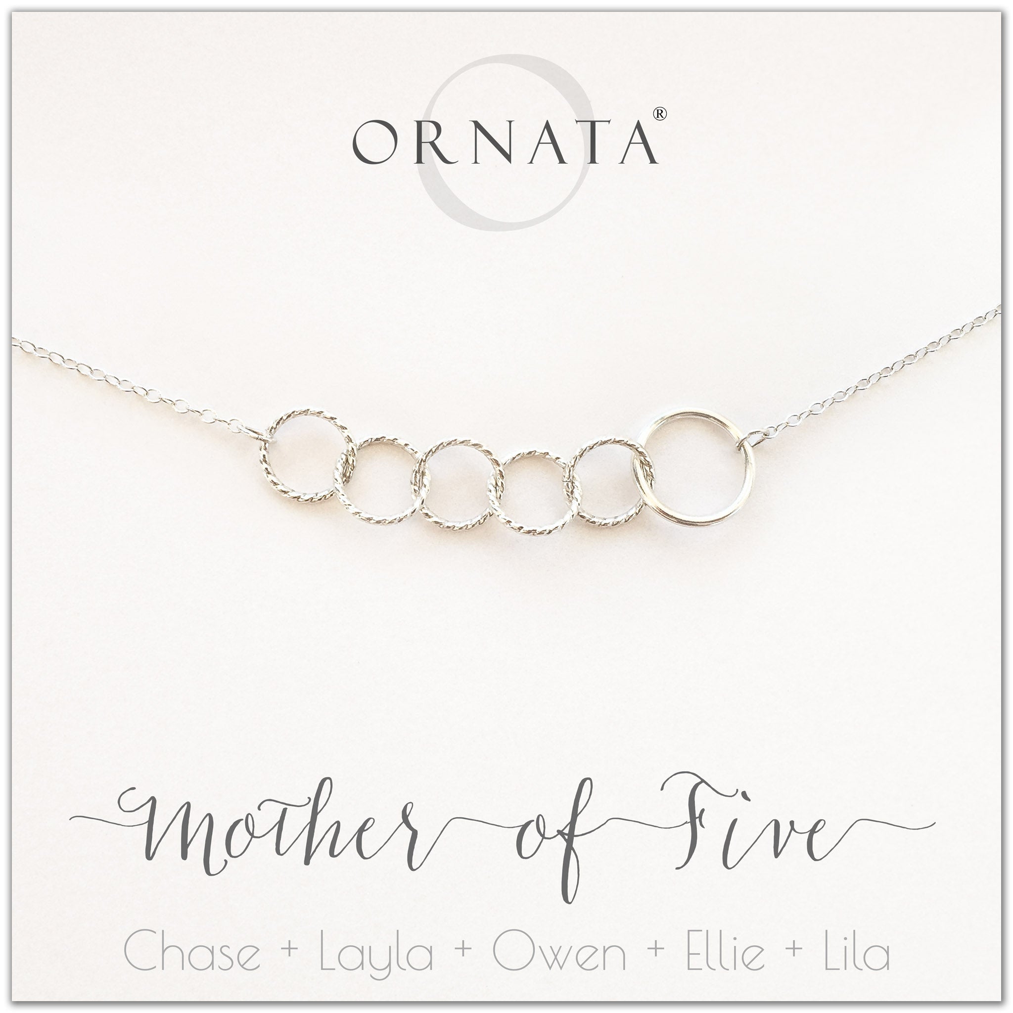 Mother of Five Personalized Sterling 