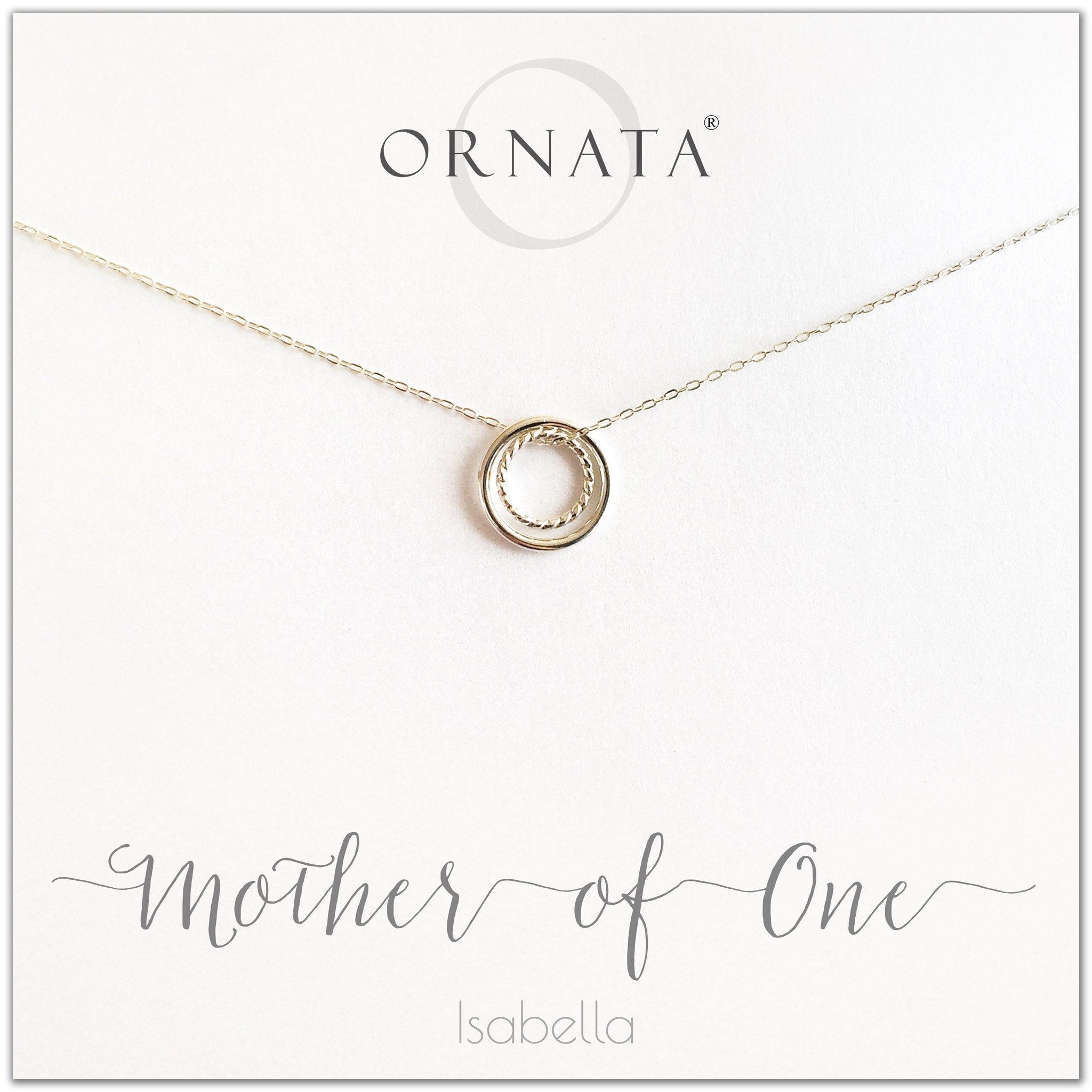 Mother of One Sterling Silver Necklace 