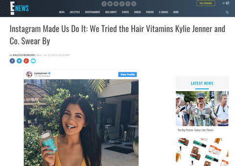 Instagram nos obligó a hacerlo: probamos las vitaminas para el cabello Kylie Jenner and Co. Juran por