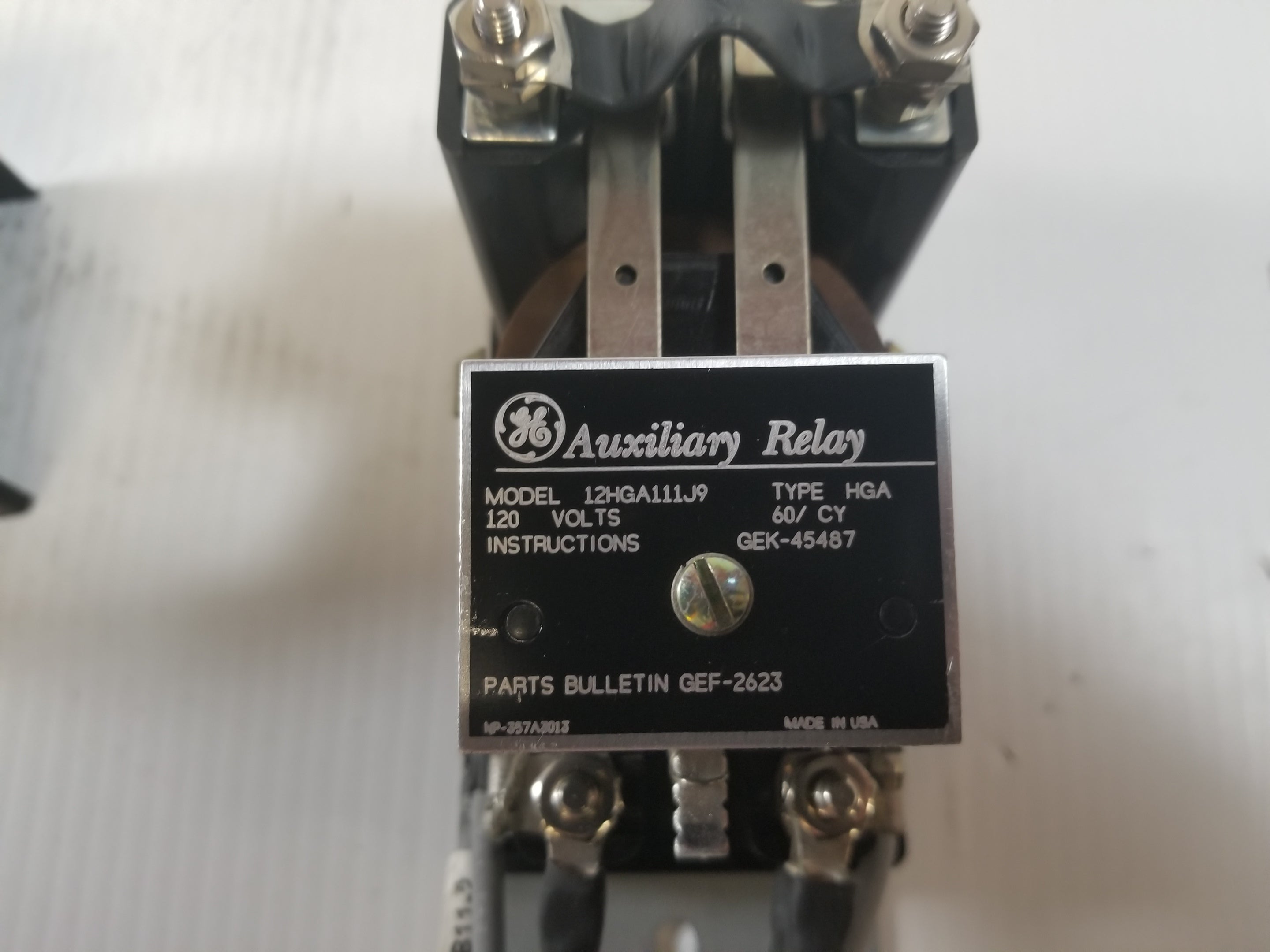 GE 12HGA111J9 Auxiliary Relay 120V Metal Logics, Inc.