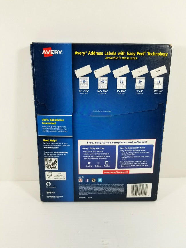 print avery 5160 labels on mac