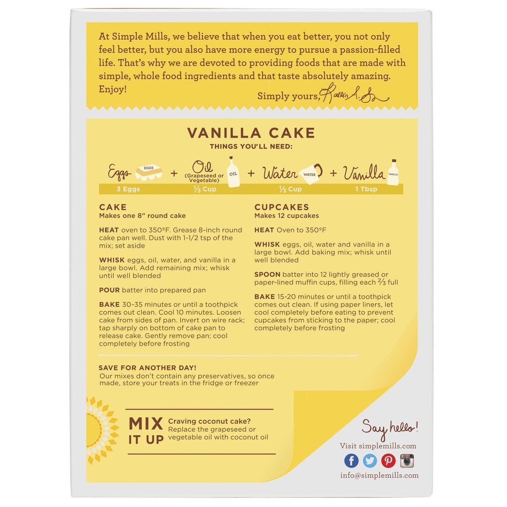 vanilla cake mix