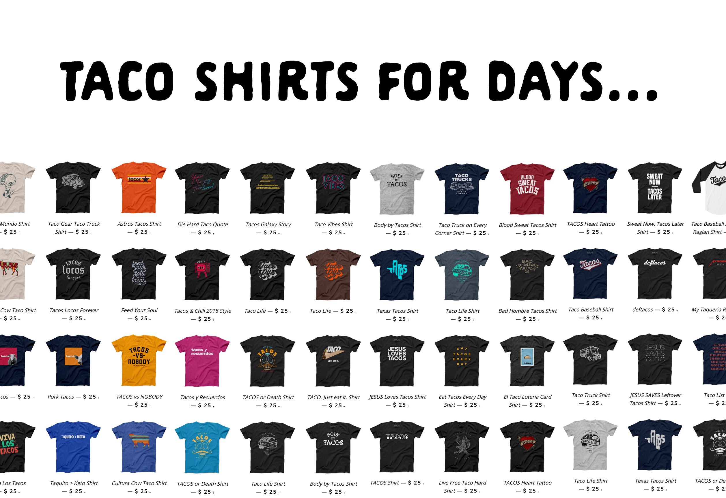 Taco Shirts from Taco Gear 