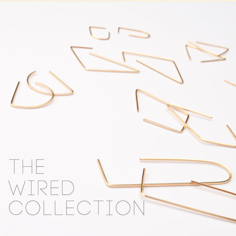 Wired hoop earrings, simply gold by Ash Jewelry Studio