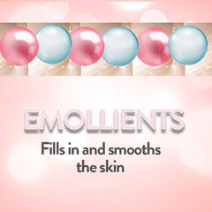 Emollients fill in and smooth the skin