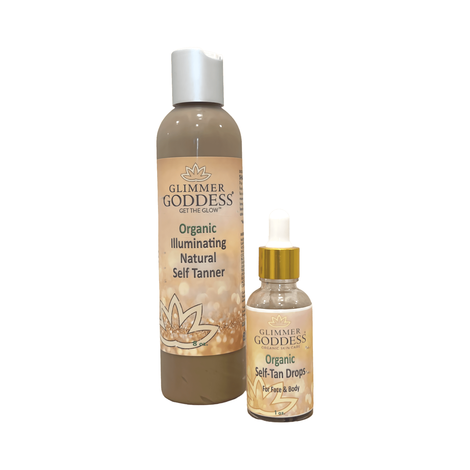 Organic Self Tanner + Self Tanning Drops Bundle – Fast Glow in 3–5 Hours!