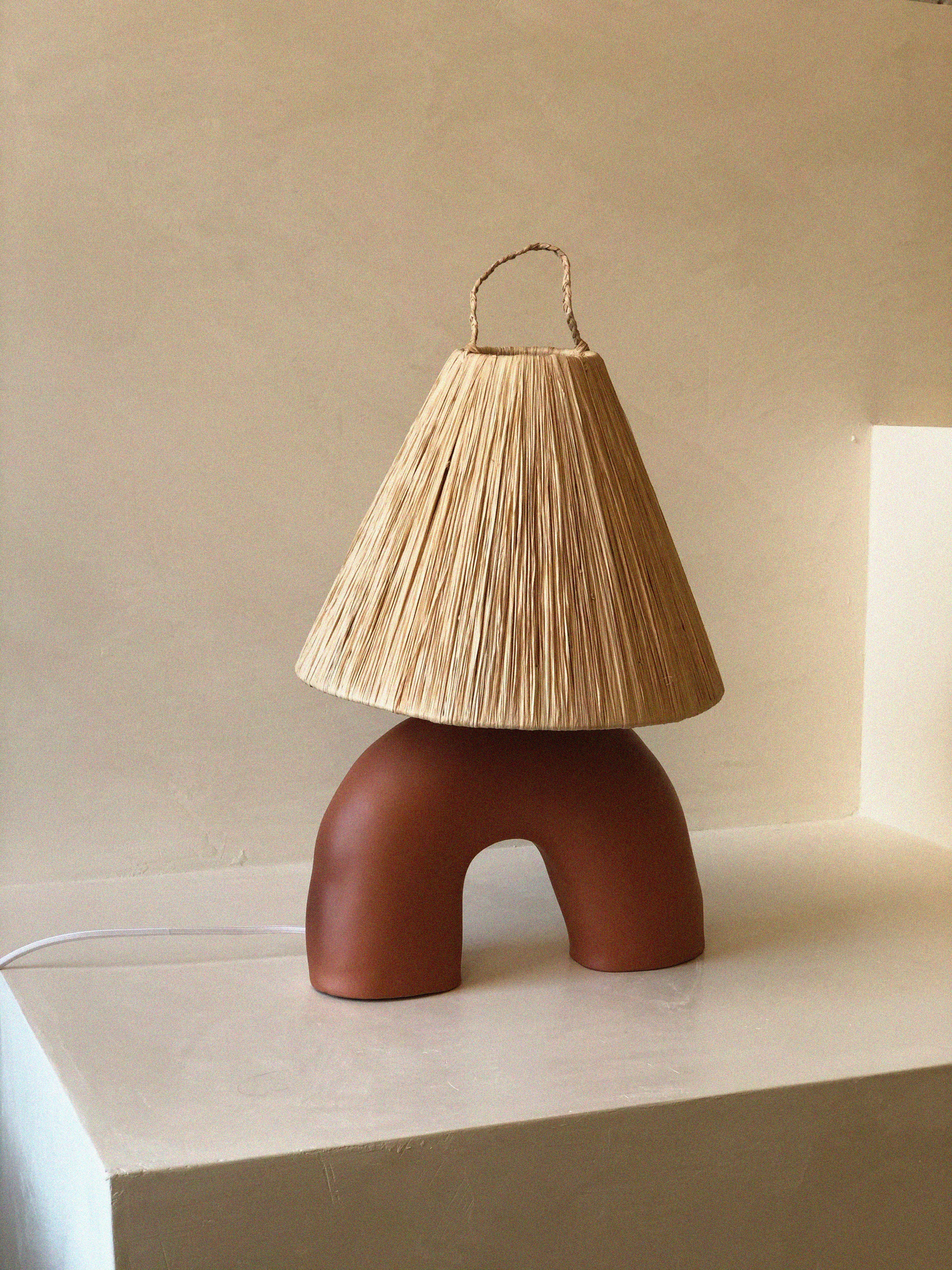 Volta Lamp in Terracotta by Marta Bonilla