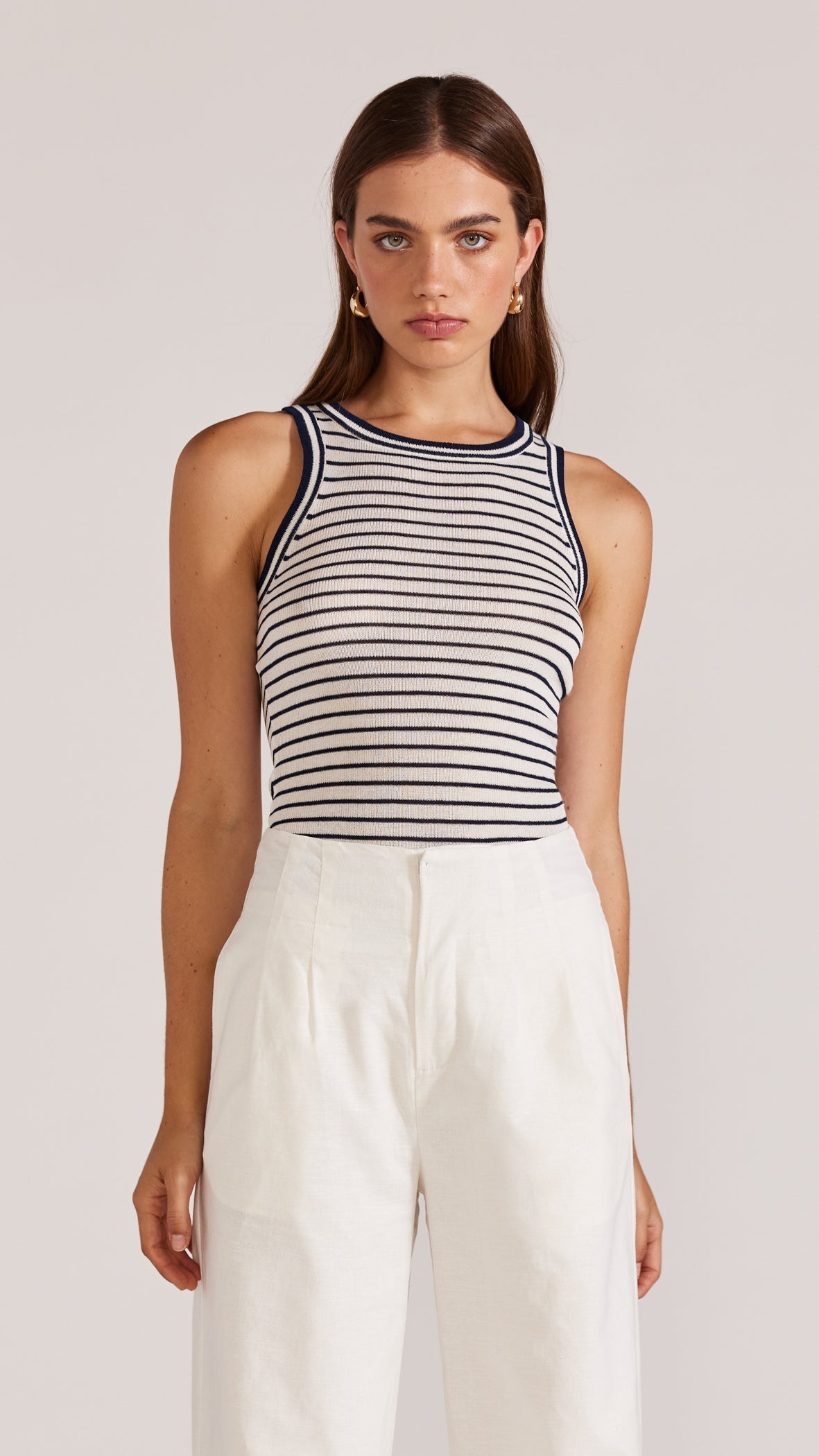 EDNA KNIT TANK PERIWINKLE BLUE - Staple the Label