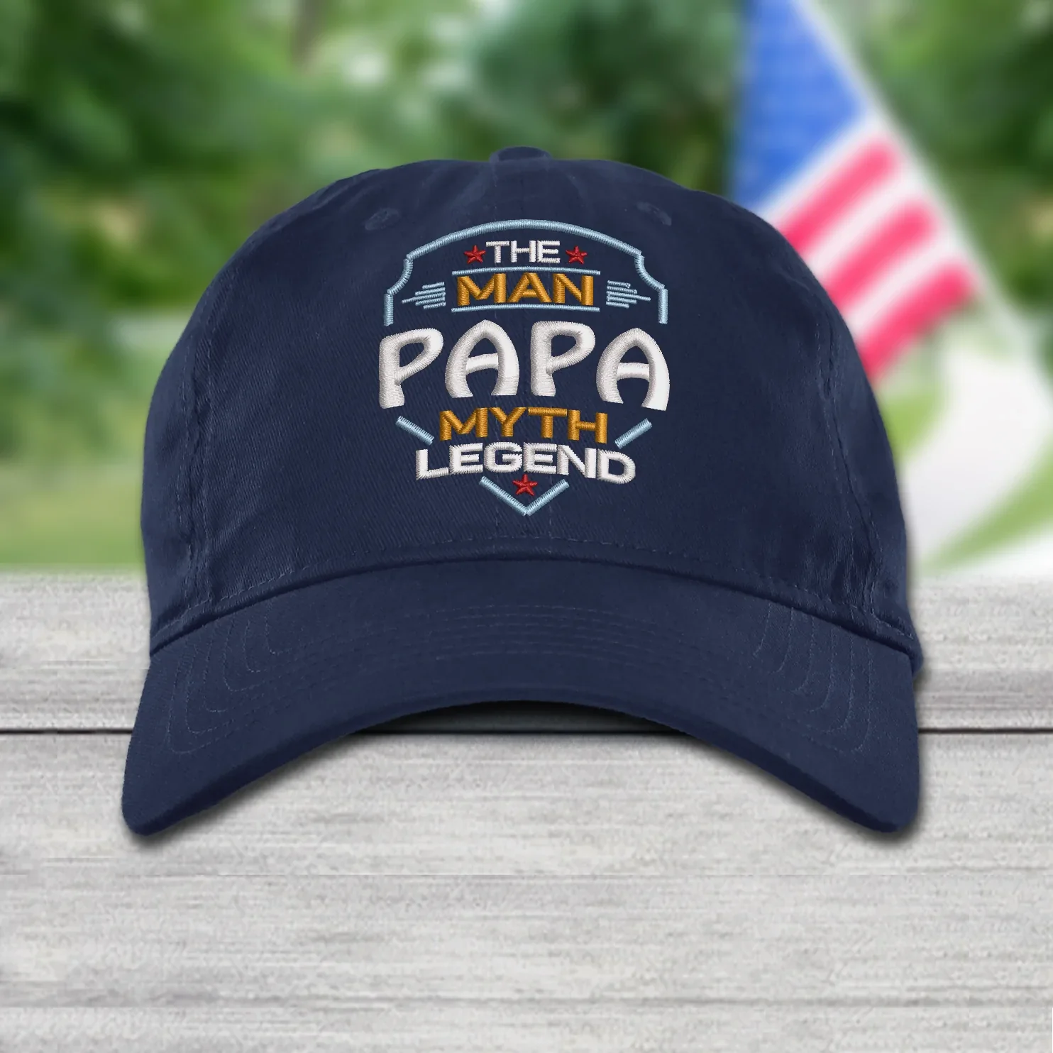 Godmerch The Man Myth Legend Papa, Custom Nickname Embroidery Cap