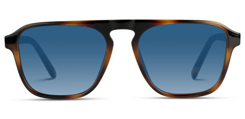 Polarized modern aviators with acetate frame