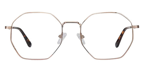 Geometric metal frame prescription glasses