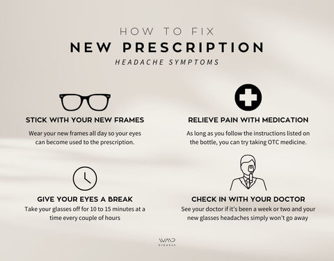 How to fix new prescription headache symptoms