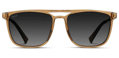 Double bridge rectangular aviator sunglasses with polarized lenses for men