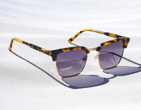 Square browline polarized sunglasses 