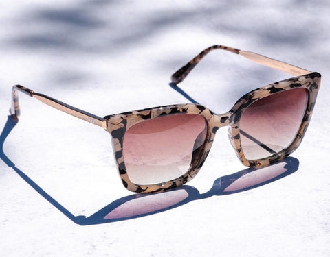Square oversize metal frame sunglasses