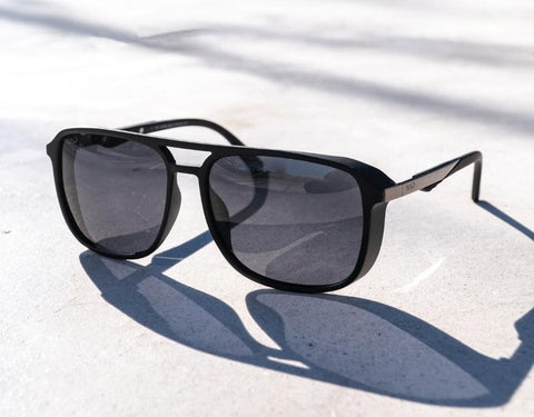 Polarized square aviator sunglasses 