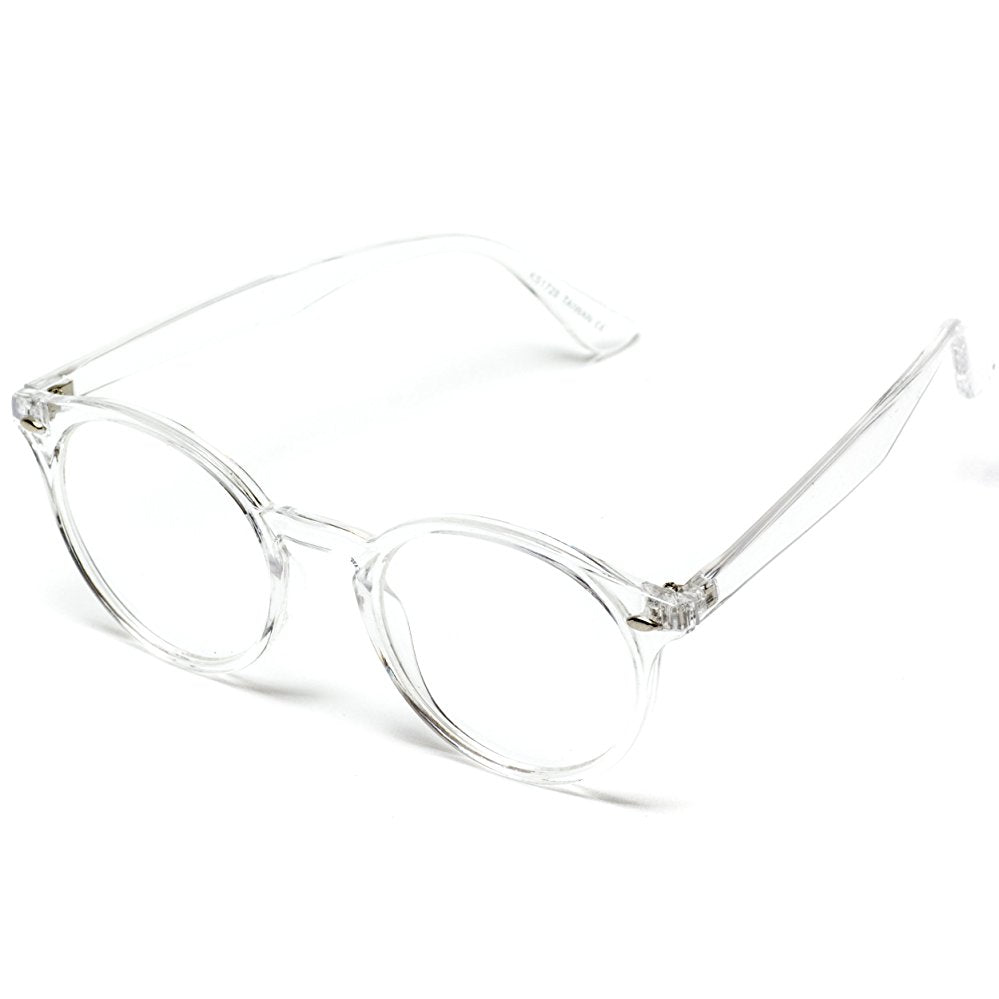 clear frame circle glasses