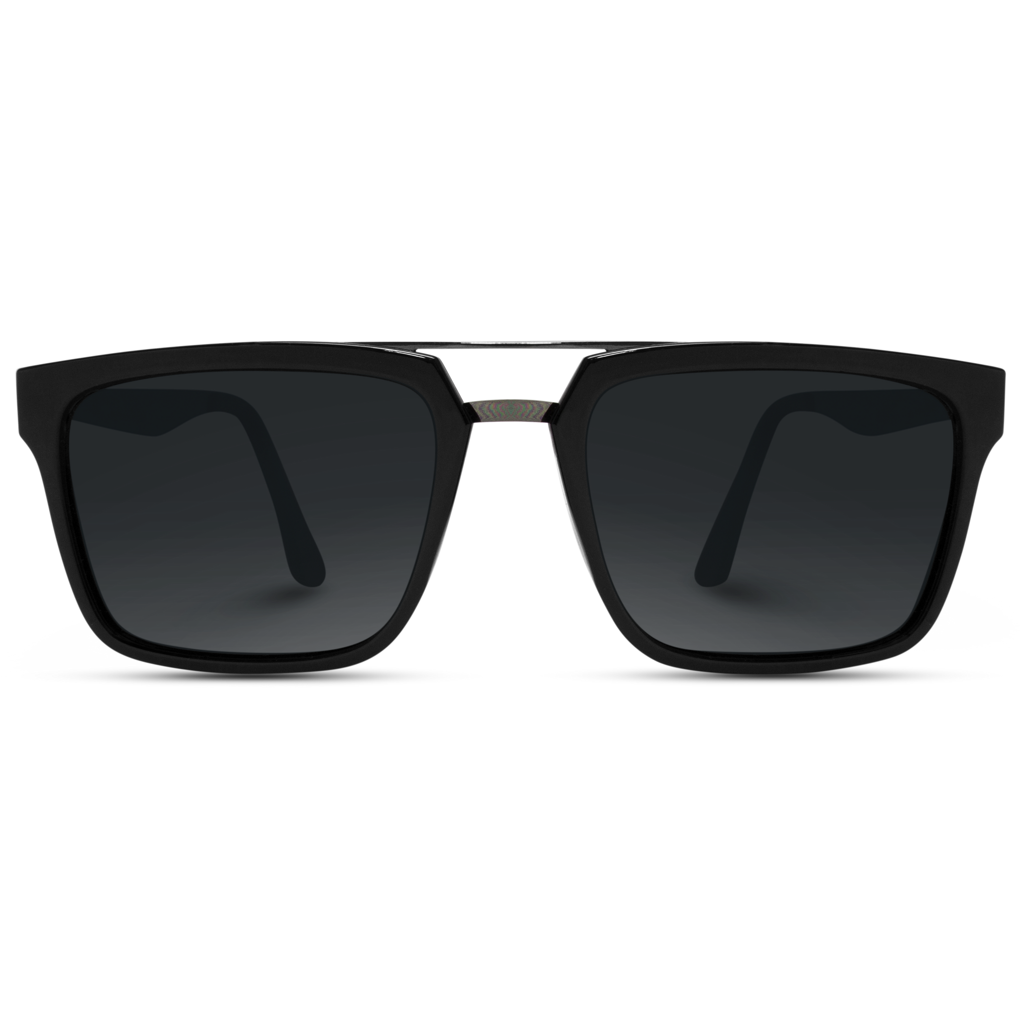 Affordable Polarized Black Square Frame Sunglasses Wearme Pro 