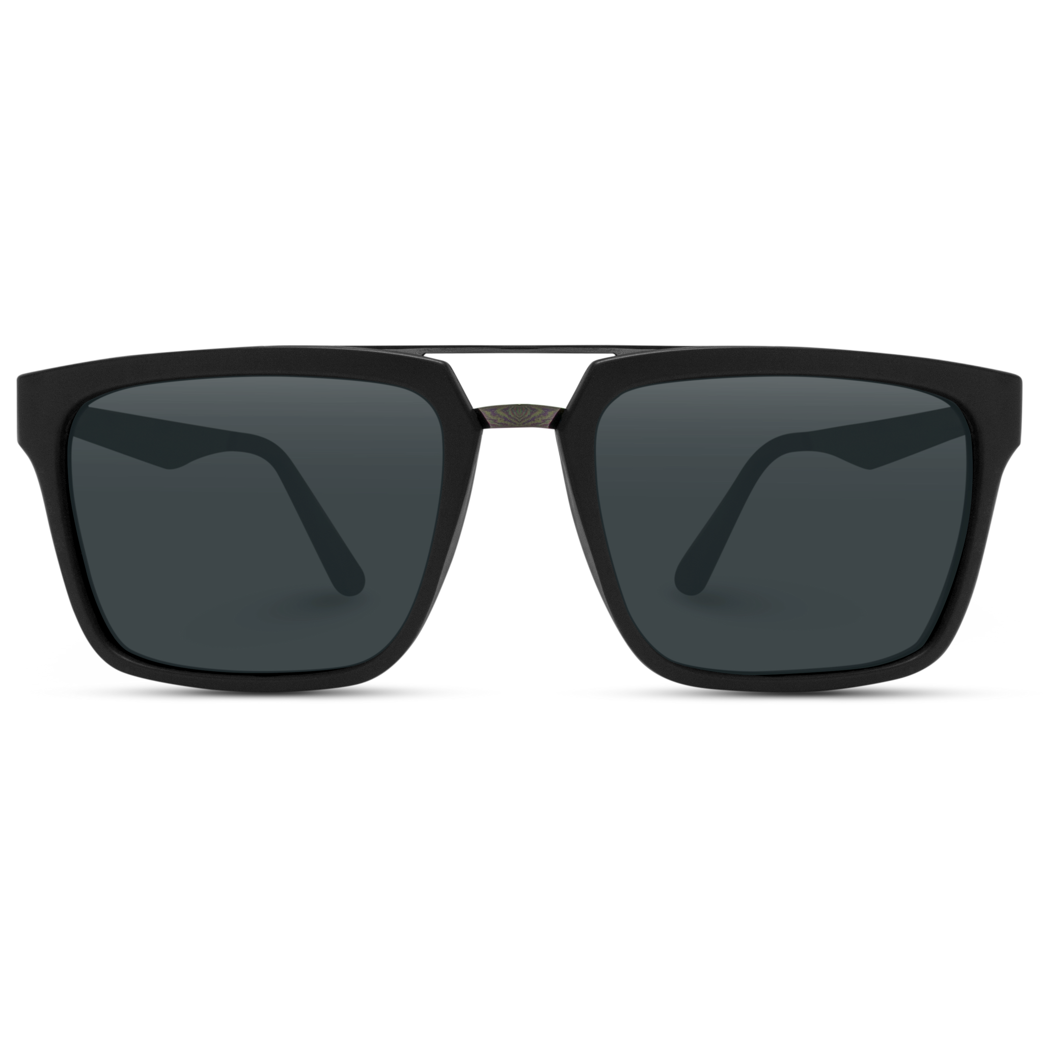 Affordable Polarized Black Square Frame Sunglasses | WearMe Pro