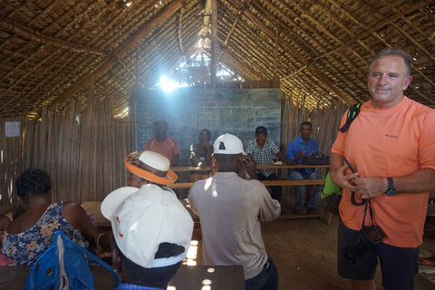 Don Schmidt working with Sambava Village to help meet the needs of this local school.