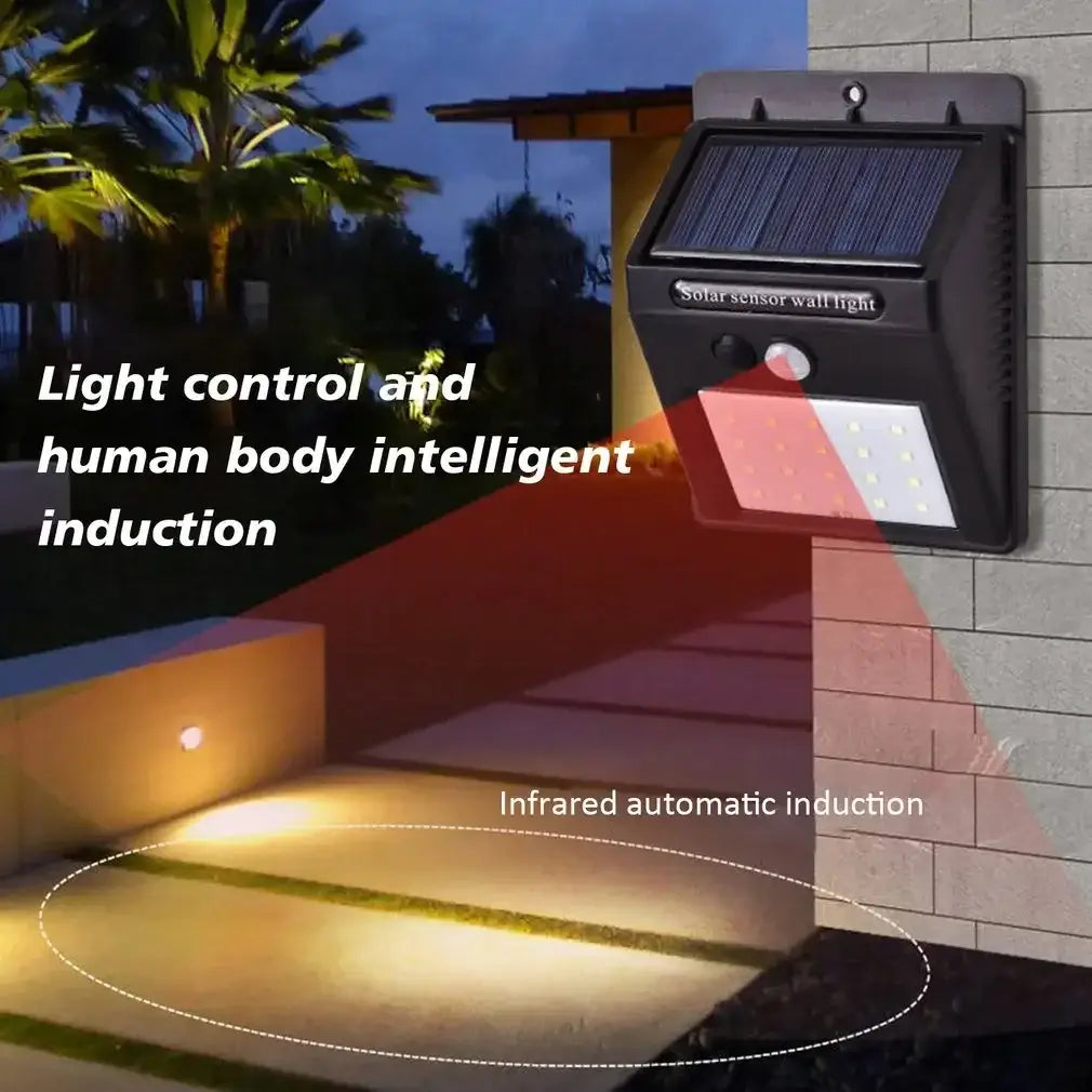 30 LED Solar Light PIR Motion Sensor Wall Light Outdoor Lamp