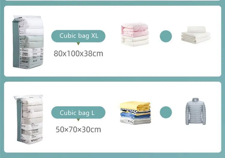 No Need Pump Vacuum Bags Large Plastic Storage Bags for Clothing