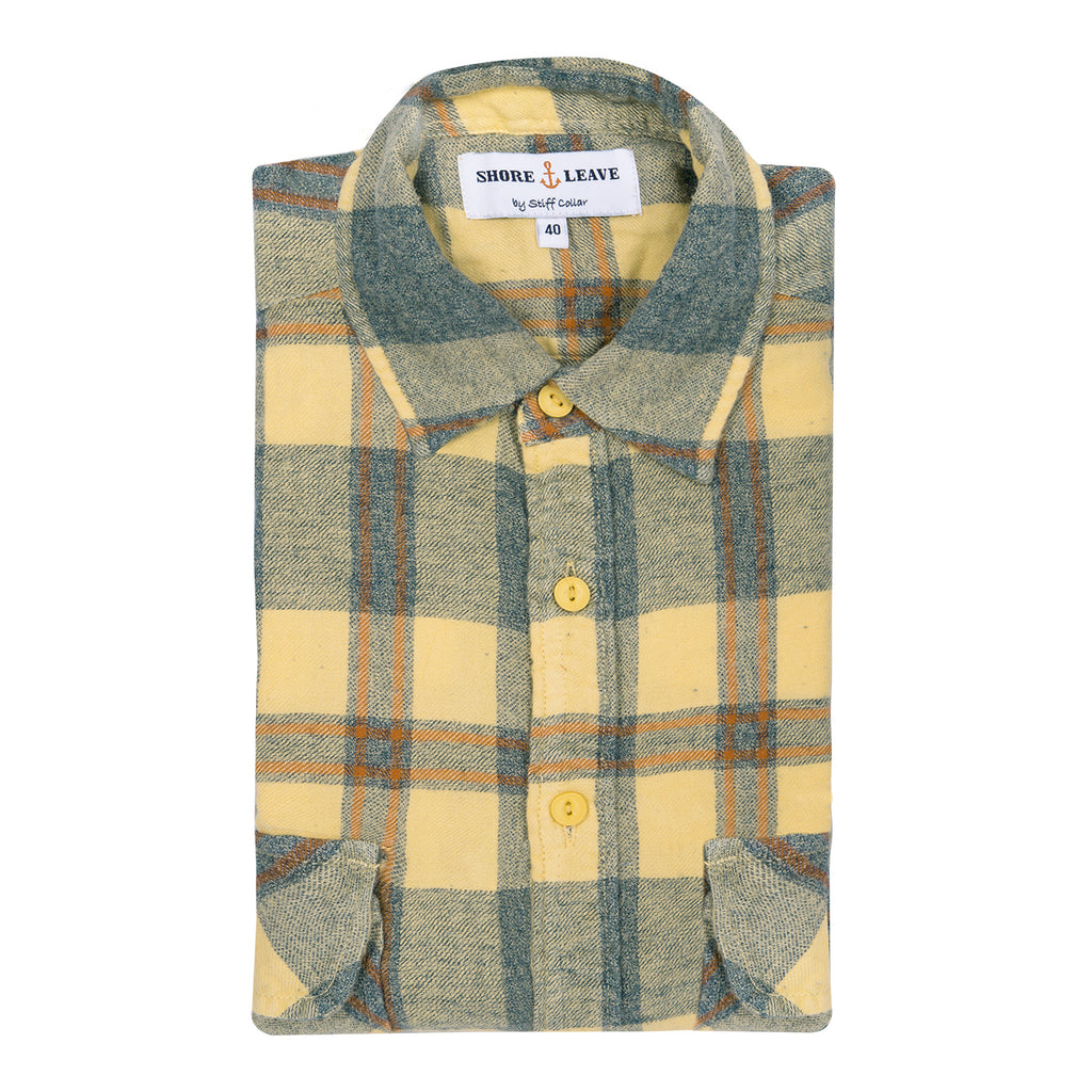 OVERDYE COLOUR DENIM SHIRT Yellow