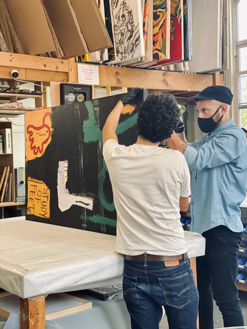 archival-framing-jean-michel-basquiat-stretching-canvas-artist-hinges-frames-and-stretchers-new-york-nyc-new-haven-miami