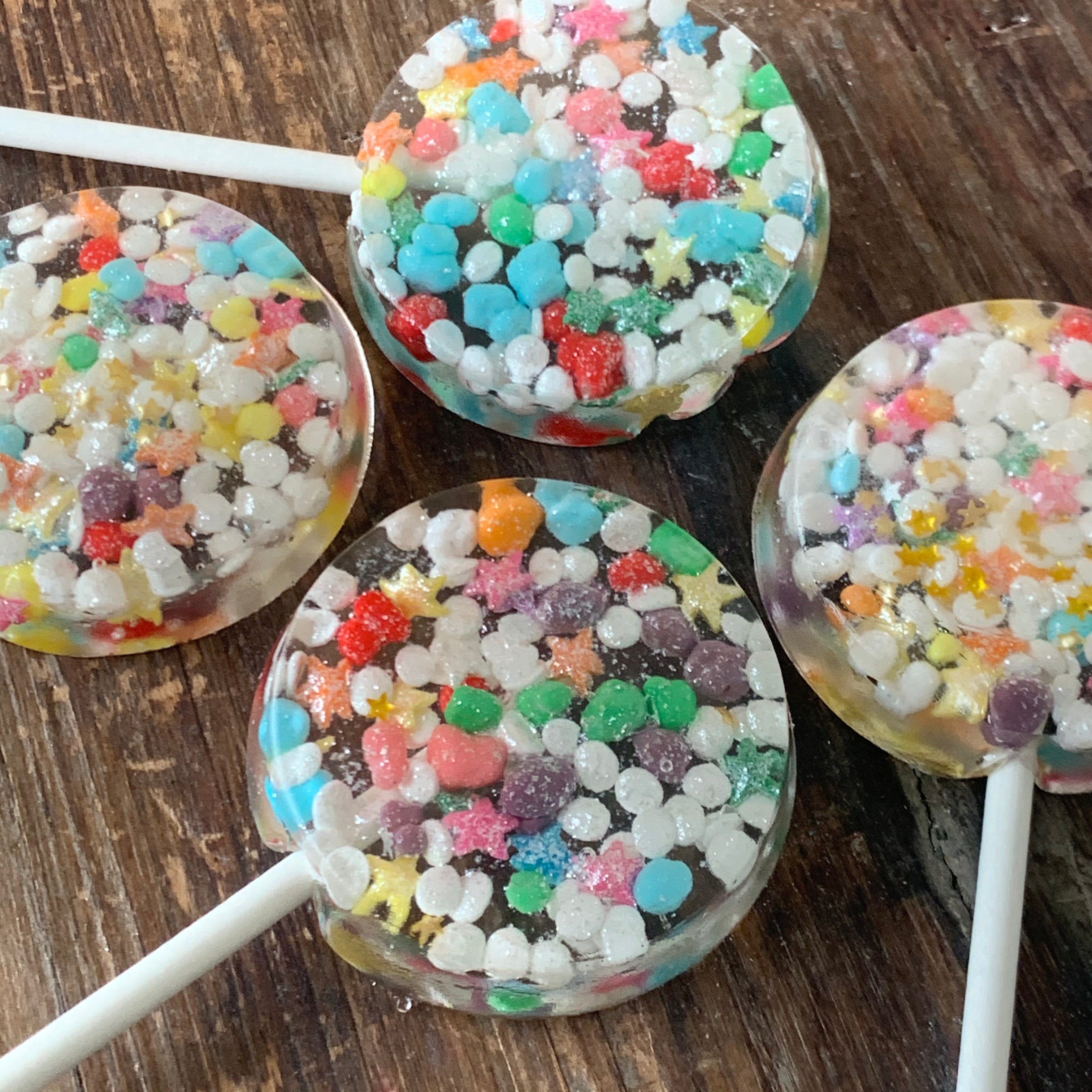 Unicorn Rainbow Nerds, Confetti & Glitter Sprinkle Lollipops