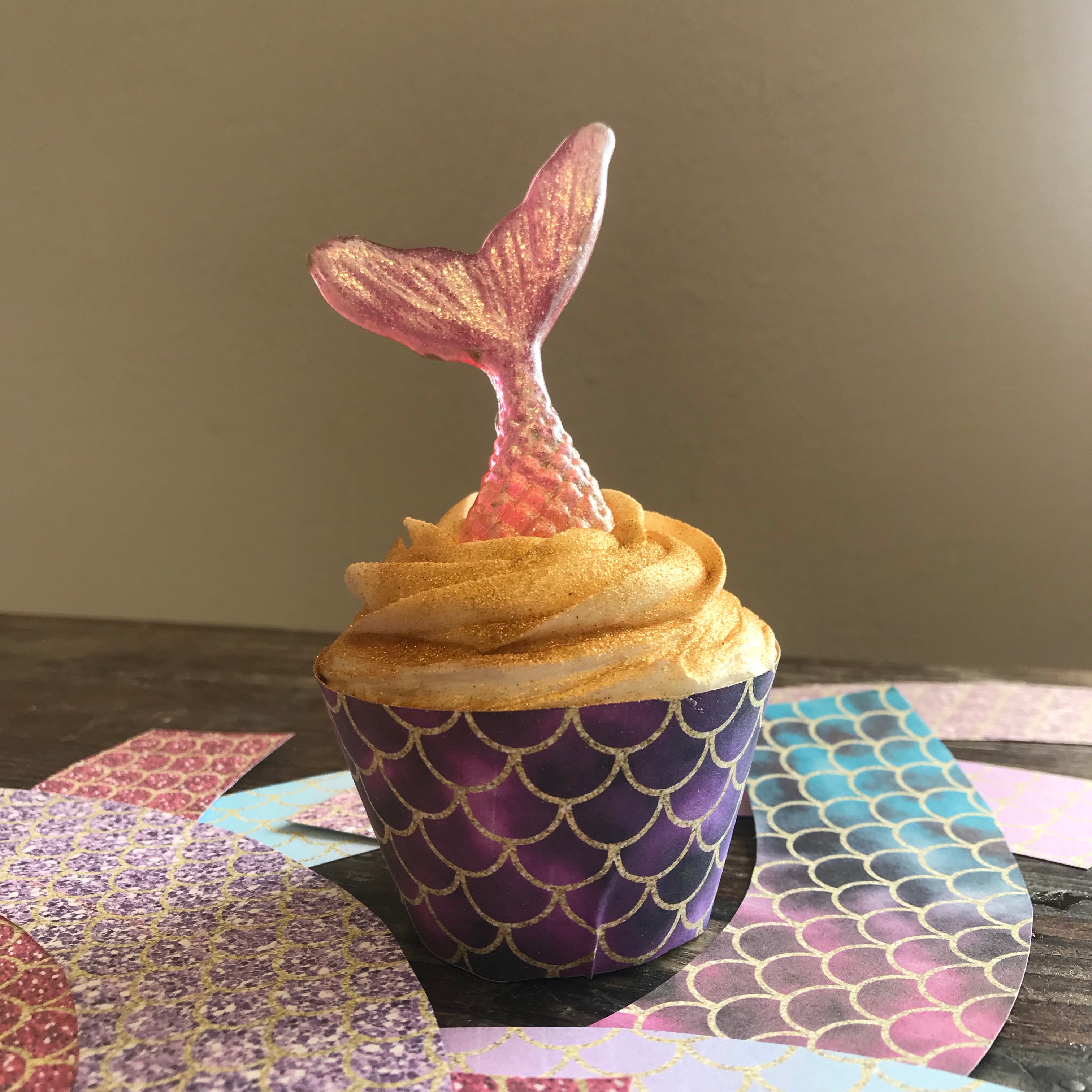 Mermaid Scale Cupcake Wraps