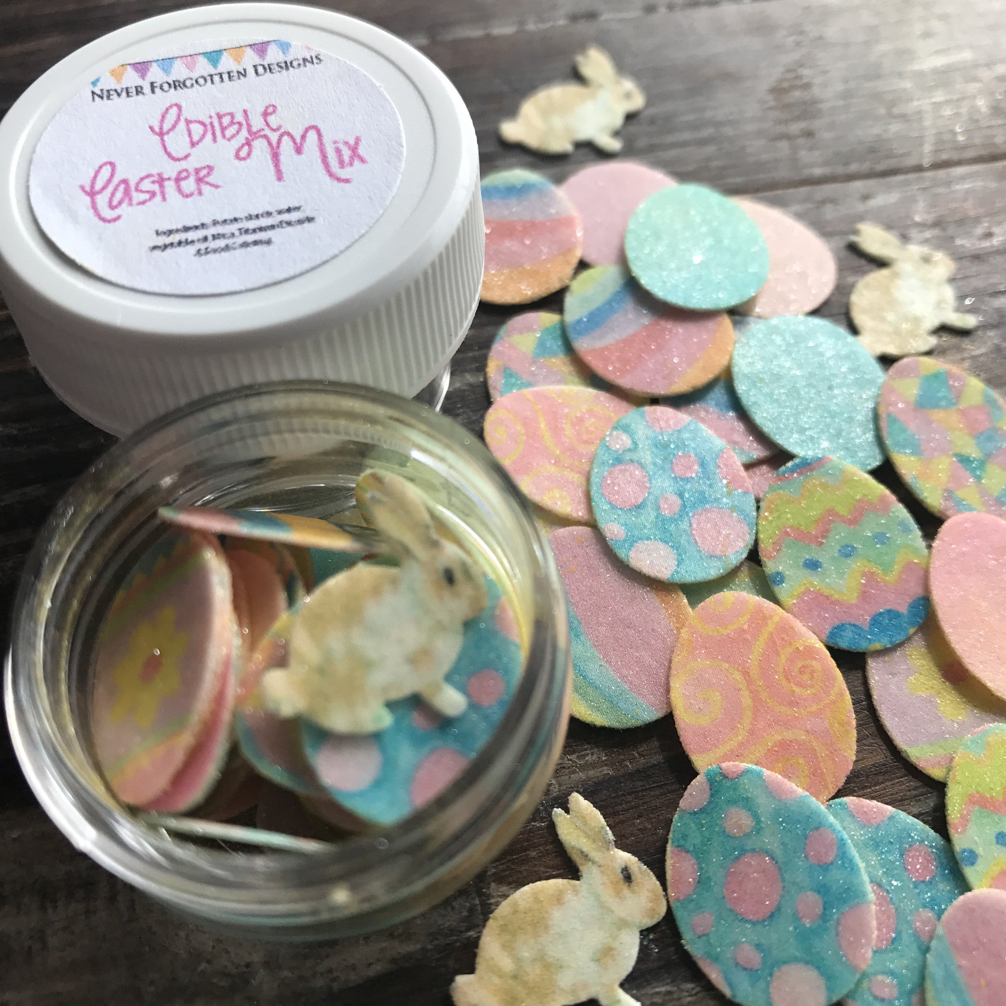 Edible Snowflakes Sprinkles Infused with Flash Dust Glitter for