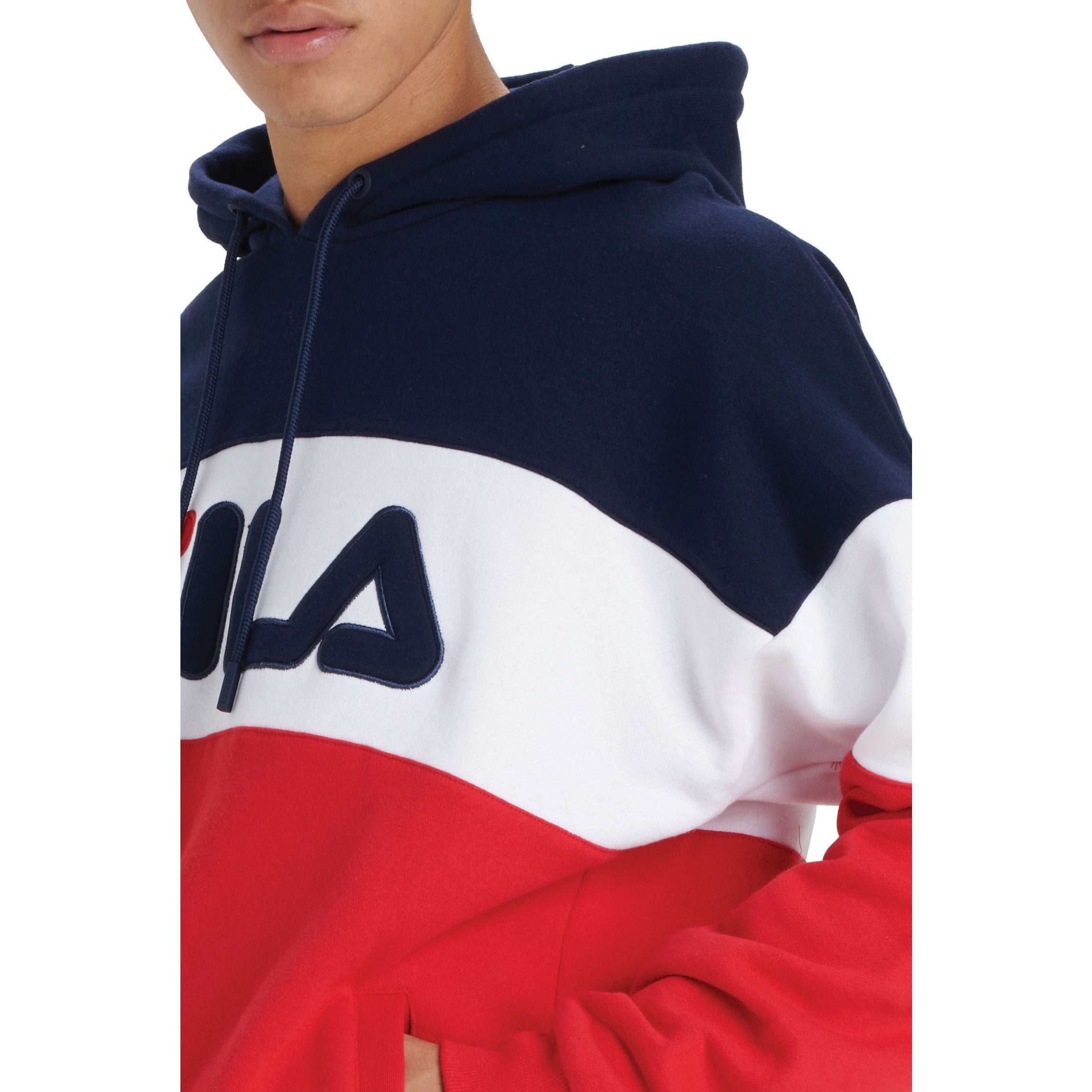 fila red and blue hoodie