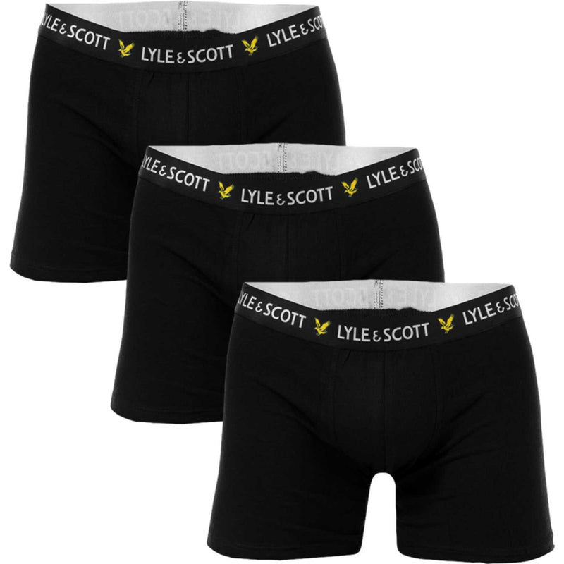 Lyle & Scott Douglas 3 Pack Trunk Boxer Shorts Black