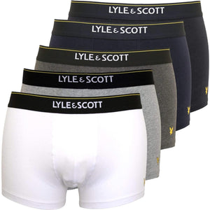 Lyle & Scott Jackson 5 Pack Trunk Boxer Shorts Multi