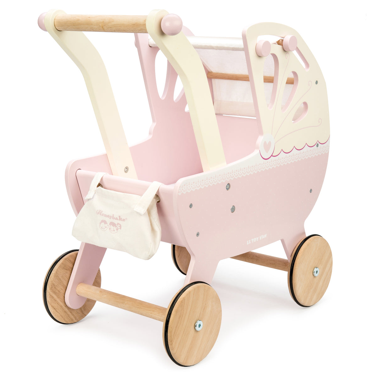 wooden toy pushchair