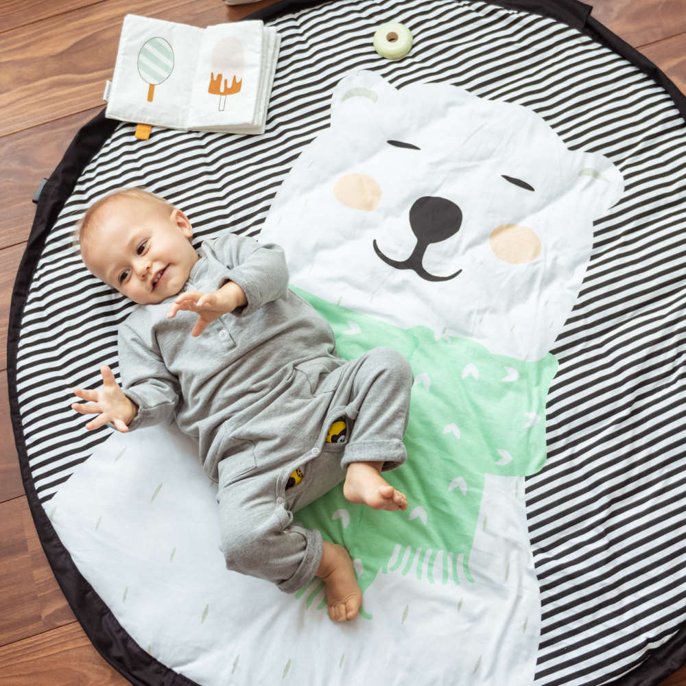 polar bear baby play mat