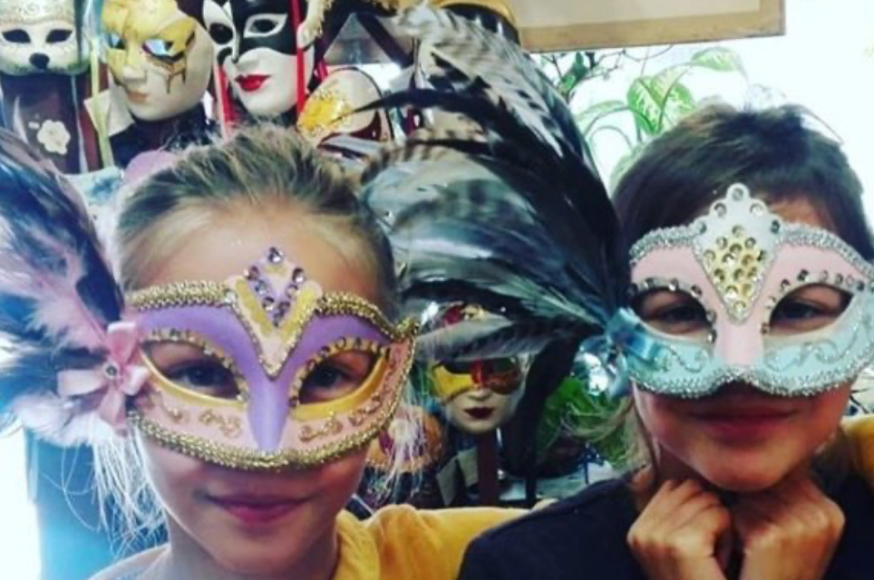 venetian masks on kids