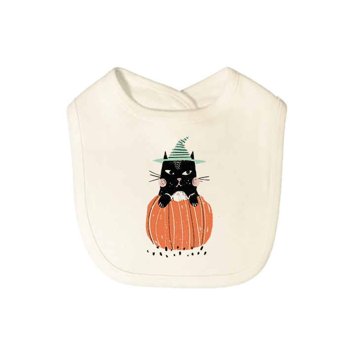 graphic bib | halloween cat